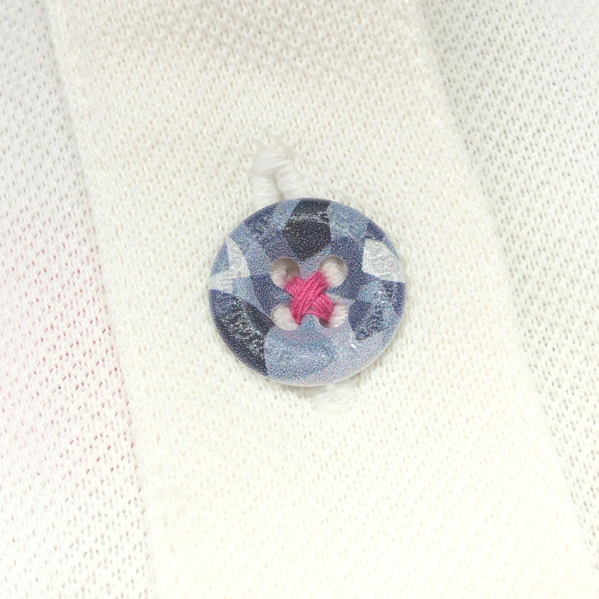 MUNSINGWEAR マンシングウェア ペンギン刺繍 鹿の子 ゴルフシャツ L 白 ホワイト 半袖 ラインポロシャツ バックプリント ゴルフウェア 婦人
