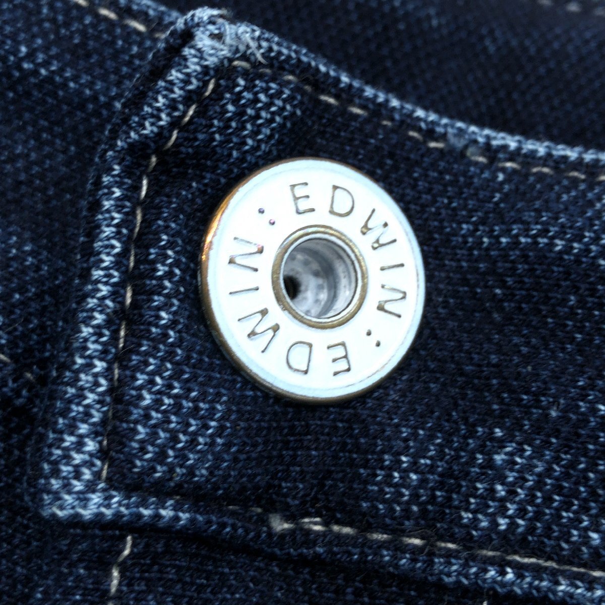 Miss EDWIN JERSEYS Edwin Jerseys обычная цена 9,000 иен + налог USED обработка стрейч COOL сетка конический Denim брюки M w78 сделано в Японии 