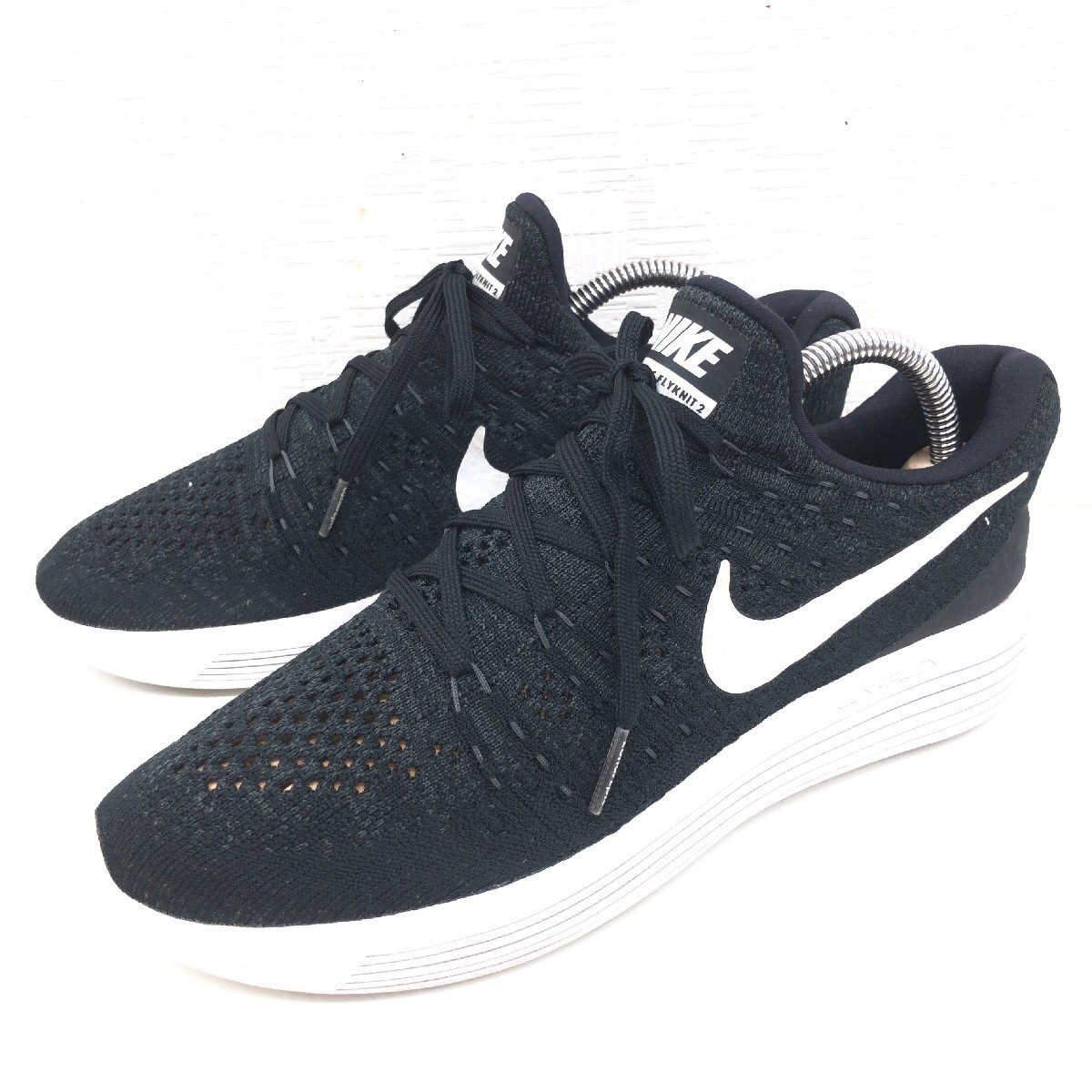 ●NIKE ナイキ ルナエピック フライニット ランニングシューズ 25.5cm 黒系 ブラック系 スニーカー ジョギング トレーニング ジム メンズ