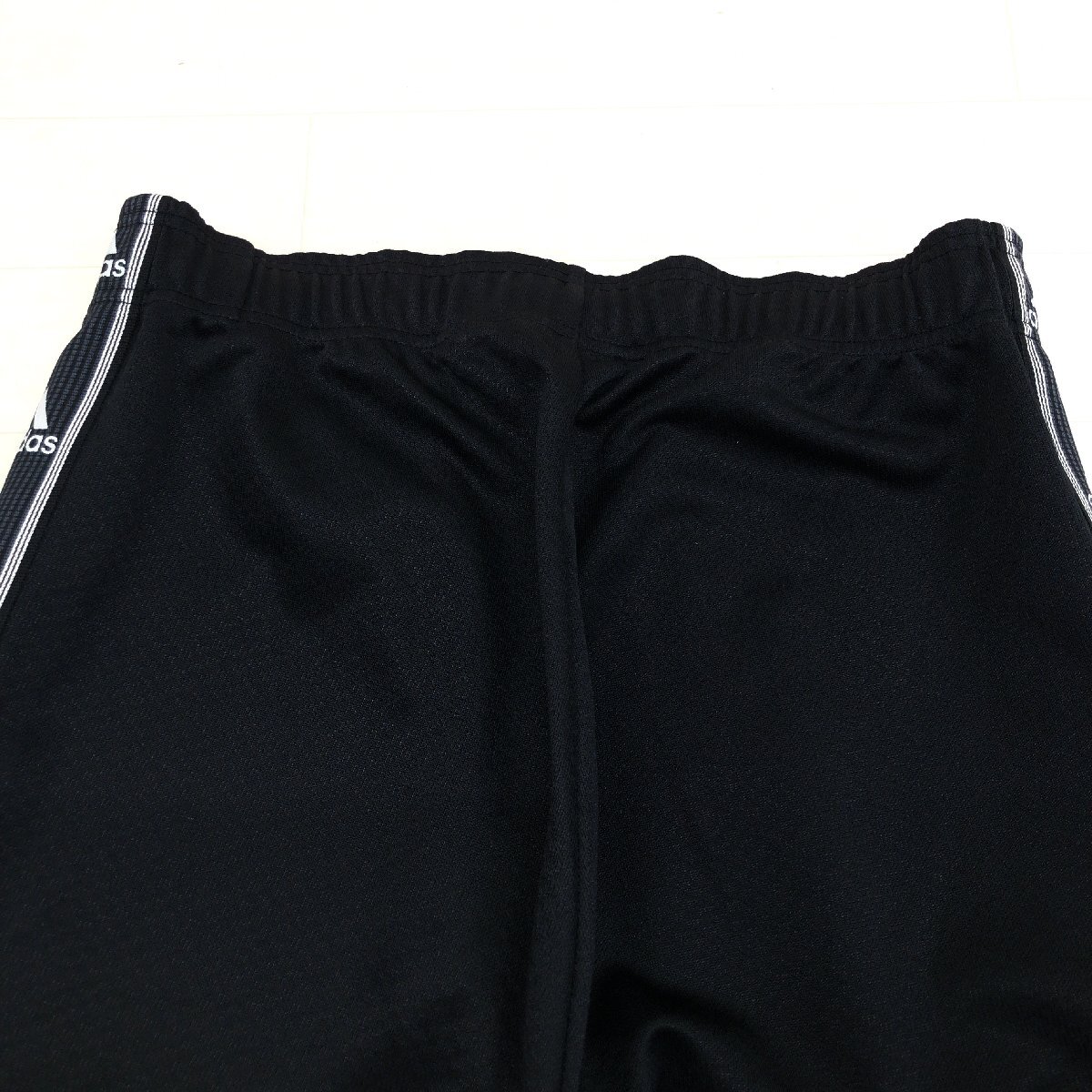 美品 adidas アディダス ロゴプリント サイドライン ジャージ パンツ L 黒×銀 ブラック シルバー トラックパンツ y2k グランジ Archive