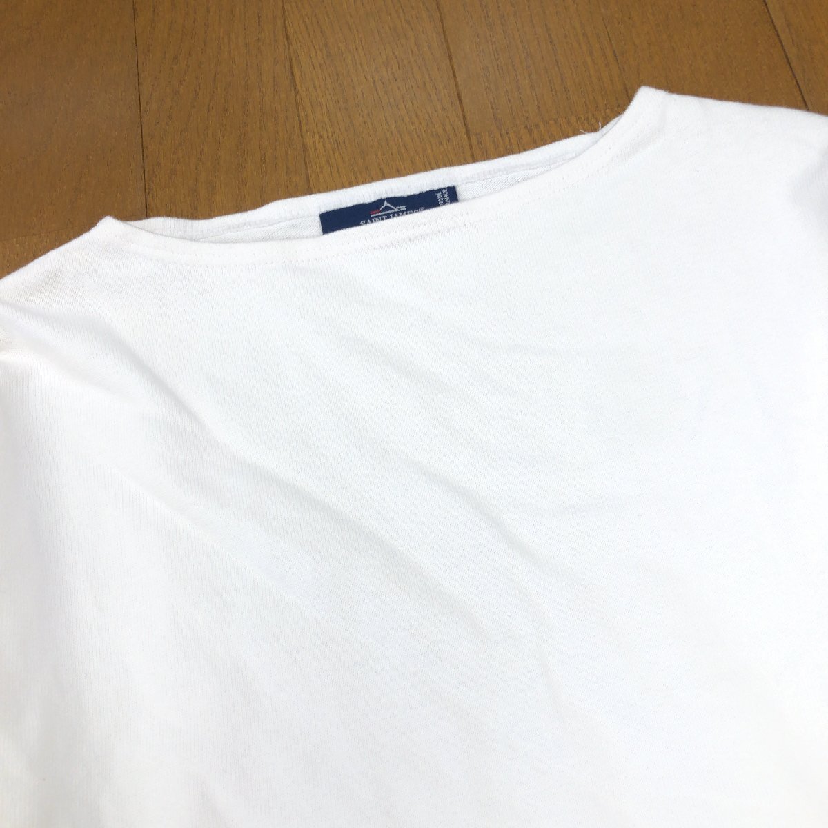 フランス制 SAINT JAMES セントジェームス 定価14,300円 定番 ウェッソン ボートネック バスクシャツ 5(M相當) 白 ホワイト 長袖 ロンT