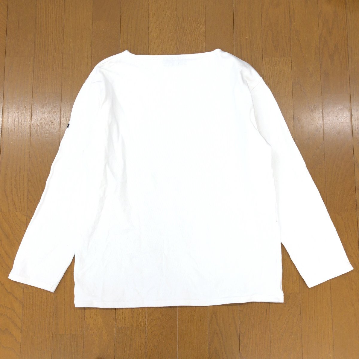フランス制 SAINT JAMES セントジェームス 定価14,300円 定番 ウェッソン ボートネック バスクシャツ 5(M相當) 白 ホワイト 長袖 ロンT