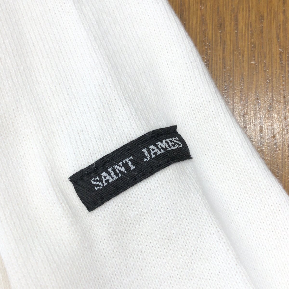フランス制 SAINT JAMES セントジェームス 定価14,300円 定番 ウェッソン ボートネック バスクシャツ 5(M相當) 白 ホワイト 長袖 ロンT