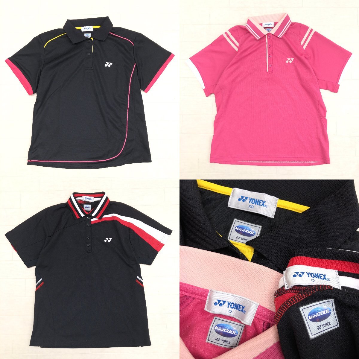 YONEX ヨネックス VERY COOL 吸水速干 ドライ ポロシャツ 3點(diǎn)セット O(XL) XO(2XL) 半袖 LL 2L 3L ゆったり 大きい テニス バドミン 卓球