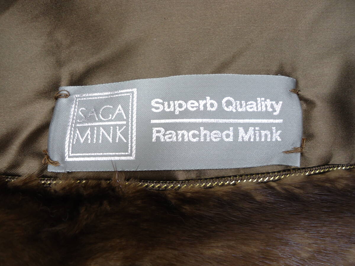 2039 アパレル祭 Caroline Bober サガミンク Superb Quality Ranchied Mink 毛皮コート 茶色