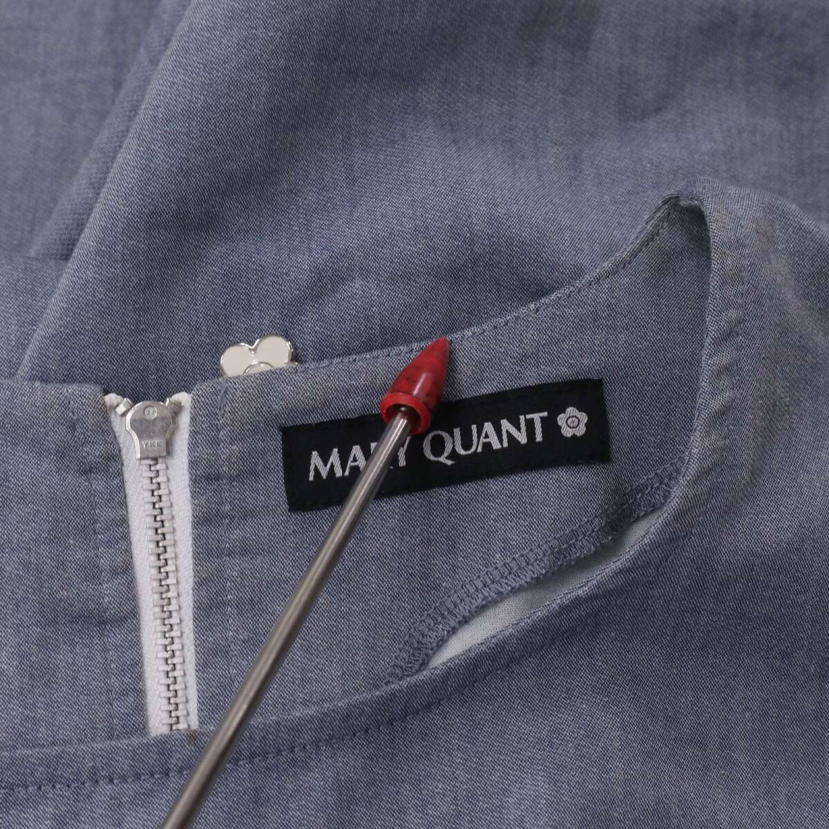 MARY QUANT マリークワント 春夏★ 半袖 デイジー 花柄 フラワー モチーフ 半袖 ワンピース Sz.M レディース_画像9