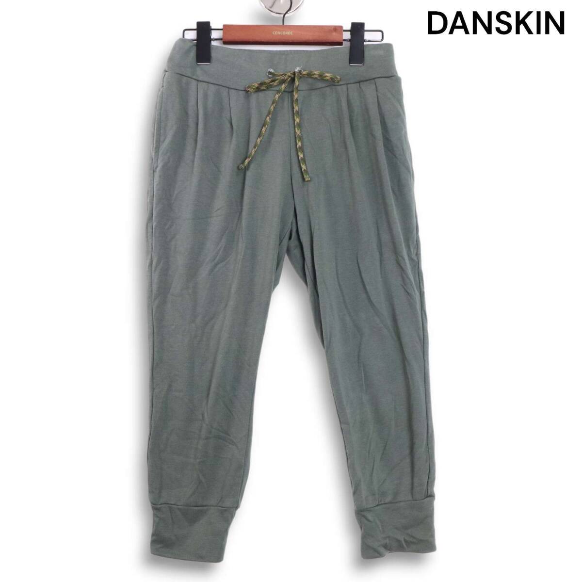 DANSKIN ダンスキン 春夏 スリムクロップ? ストレッチ スウェット イージー パンツ Sz.M　レディース ヨガ フィットネス