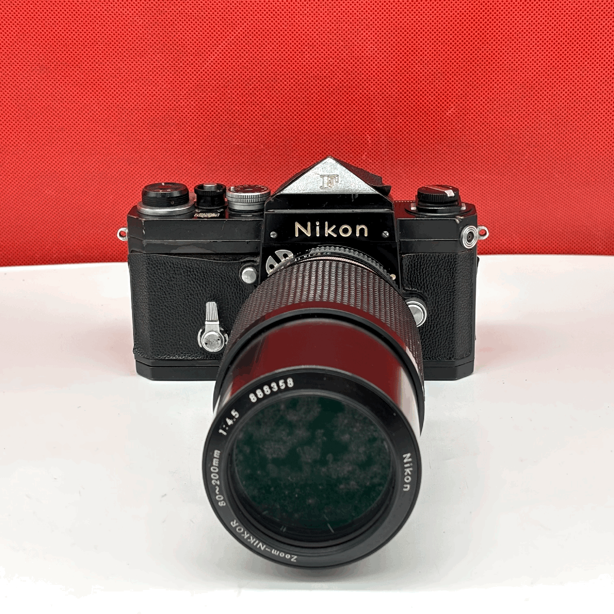 #08 Nikon F первый период черный Zoom-NIKKOR 80-200mm F4.5 Ai пленочный фотоаппарат однообъективный зеркальный камера корпус линзы рабочее состояние подтверждено текущее состояние товар Nikon 