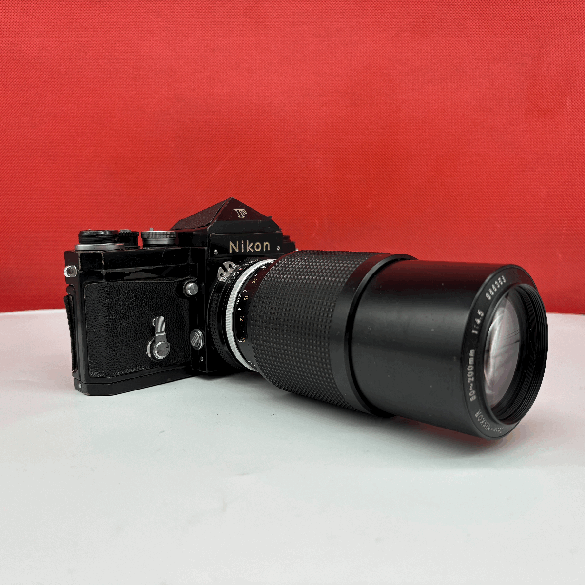 #08 Nikon F первый период черный Zoom-NIKKOR 80-200mm F4.5 Ai пленочный фотоаппарат однообъективный зеркальный камера корпус линзы рабочее состояние подтверждено текущее состояние товар Nikon 