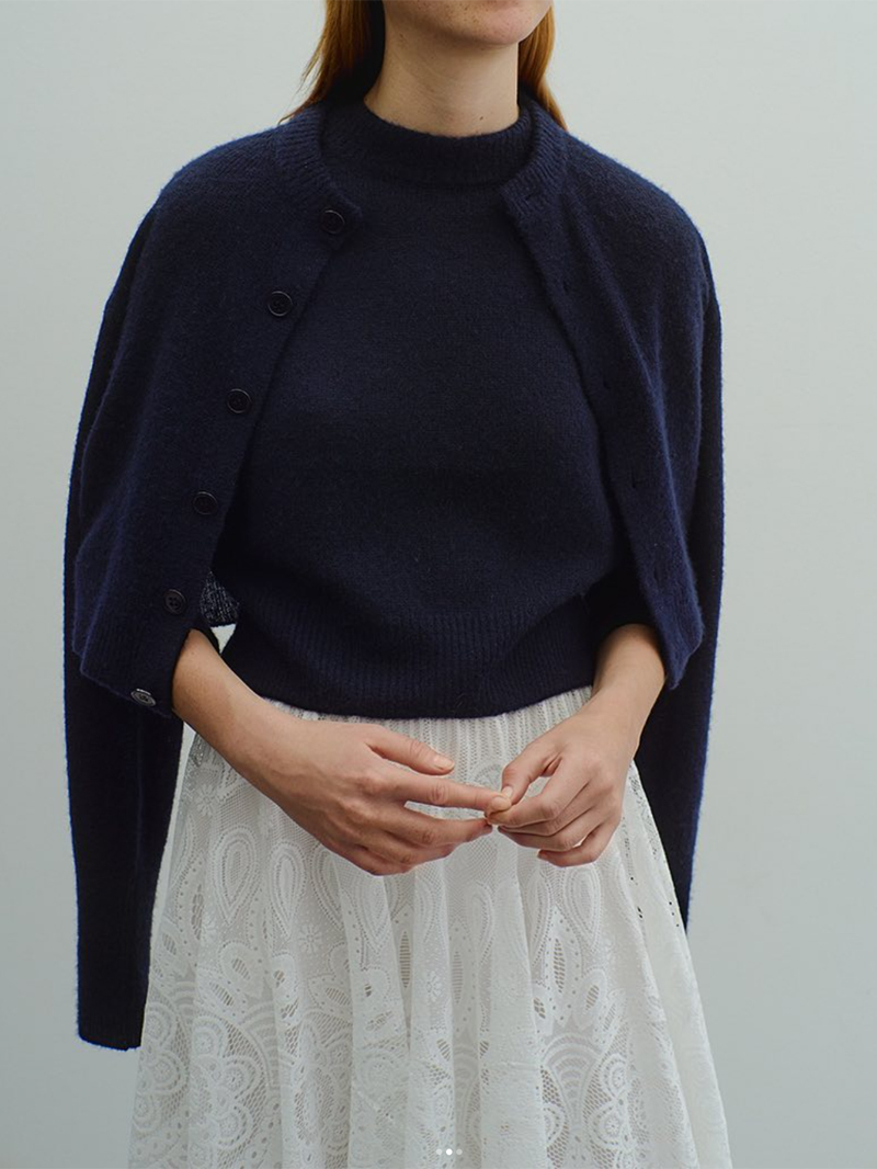 BLAMINK ブラミンク 23AW レースフレアースカート36 ホワイト Drawer サーキュラーシルエット 総ロゴペチスカート付き