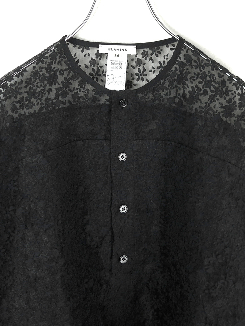 ブラミンク36トップス BLAMINK ブラミンク 25SS完売 フラワープリント ティアード