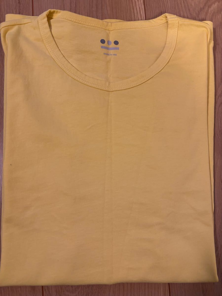 スリードッツ　コットンTシャツ　Mサイズ　イエロー