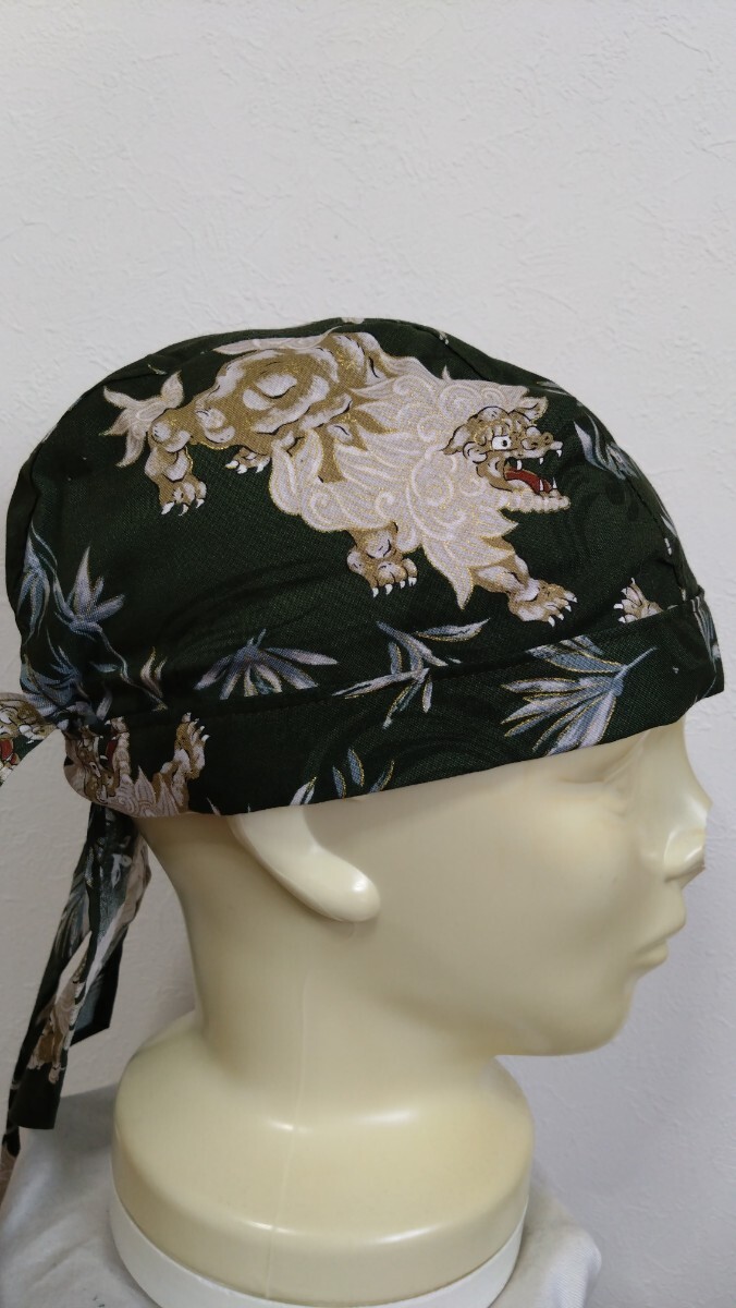 ★バンダナキャップ★　ハンドメイド　まとめ売り　和柄　獅子　緑　富士山　ベージュ　紺　　