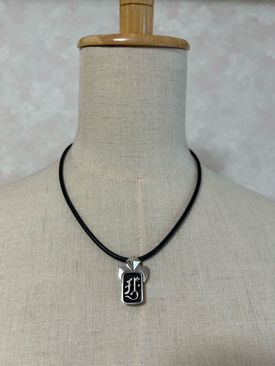 新品 ゲルマニウム 梵字 シルバー925 ネックレス 小 アクセサリー_画像1