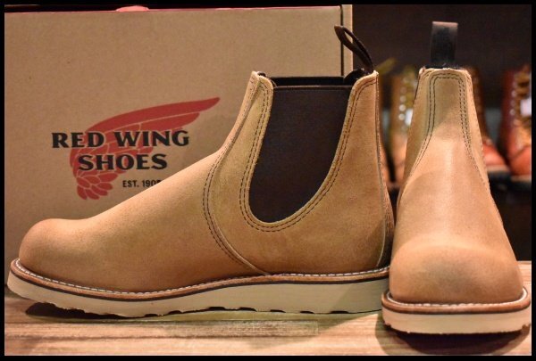 【8.5D 箱付 未使用 23年】レッドウィング 3192 クラシック チェルシー サイドゴア ミュールスキナー ラフアウト ブーツ redwing HOPESMORE