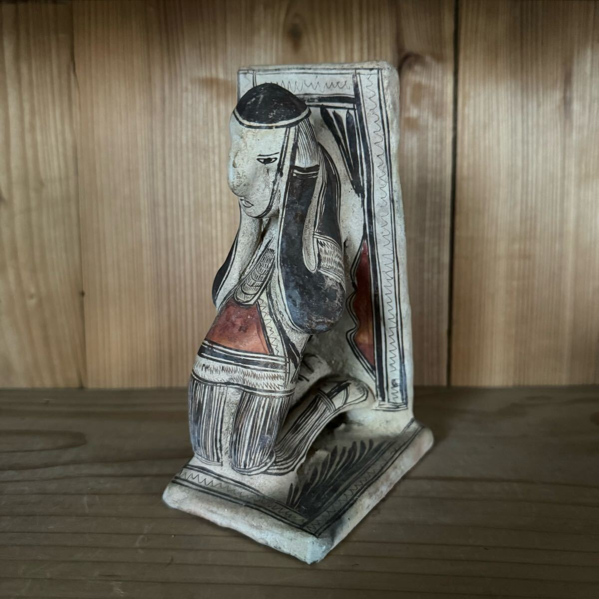 メソポタミア文明 コアガラス 香油瓶 箱付き Q20-1