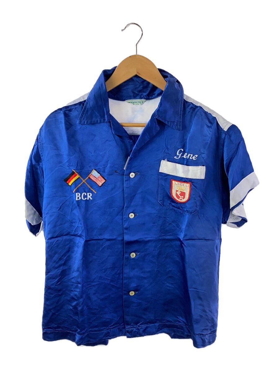 40s-50s/ボーリングシャツ/H.LACHMANN/半袖シャツ/BLU