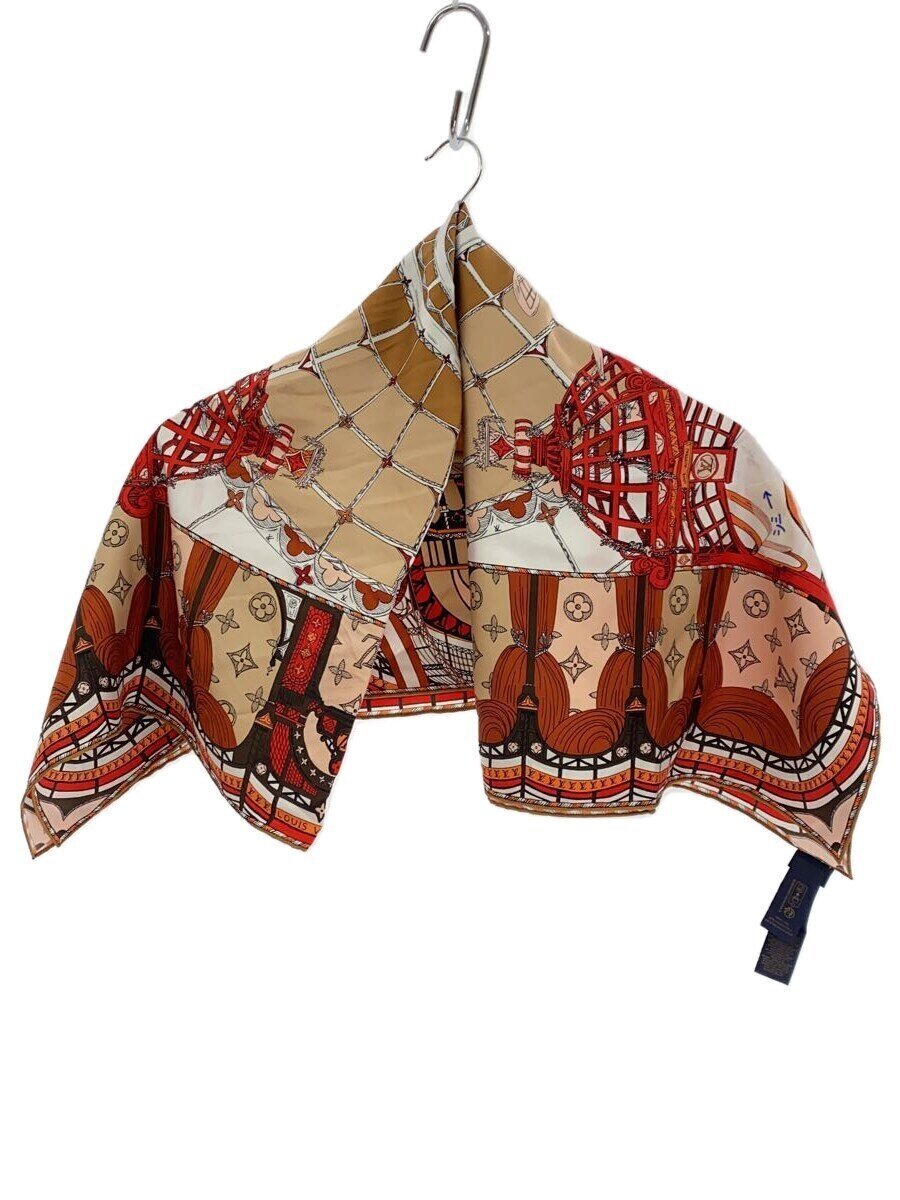 LOUIS VUITTON◆スカーフ/シルク/RED/レディース/M93356/Fly Away Square 90/M93356/24AW ストール一般