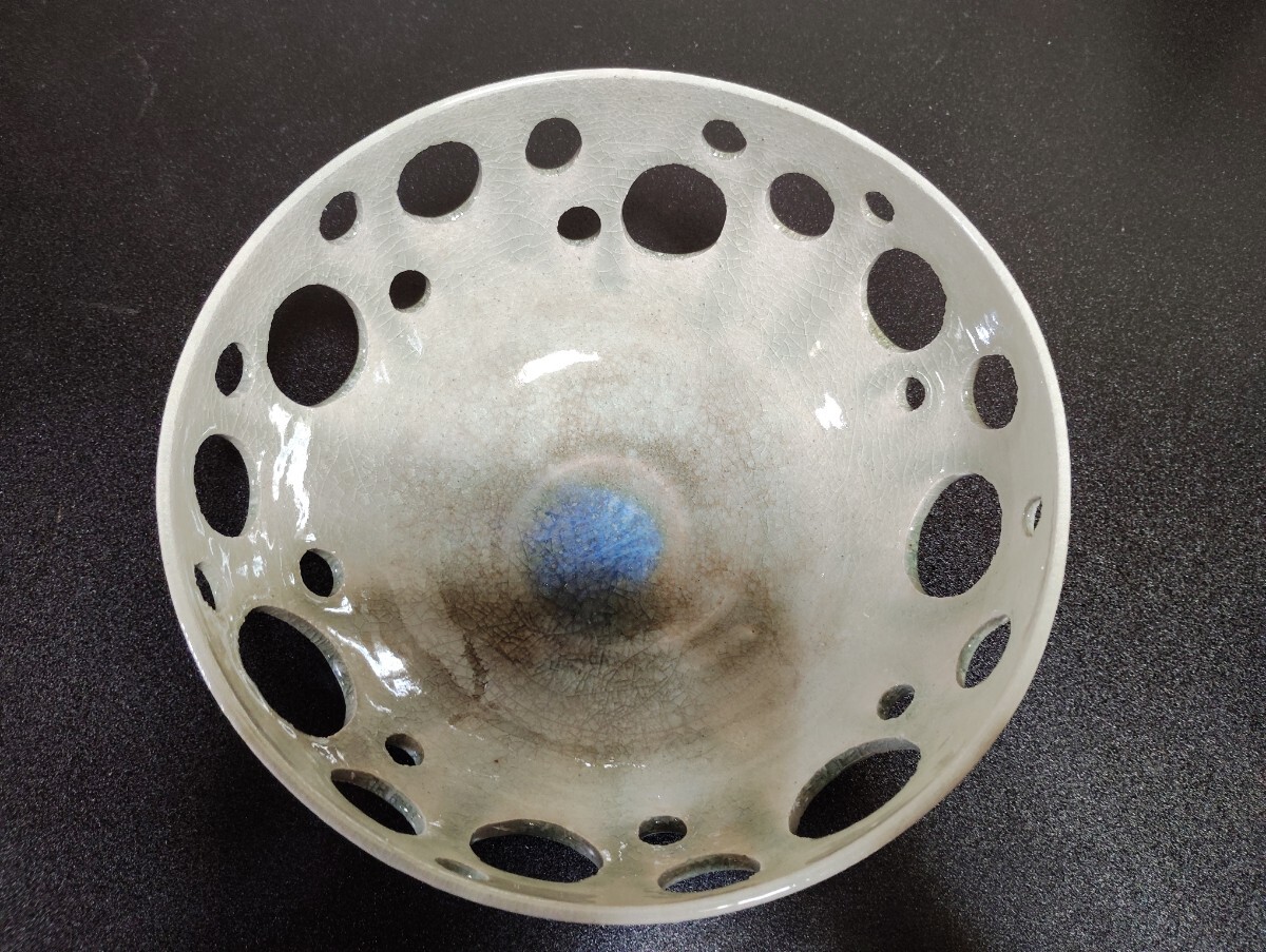 透鉢 透かし鉢 透かし器 茶道具 菓子器 奥川克臣? 鉢