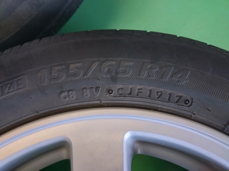 ☆ダイハツ純正アルミタイヤセット☆ミラ☆155/65R14＠44_画像10