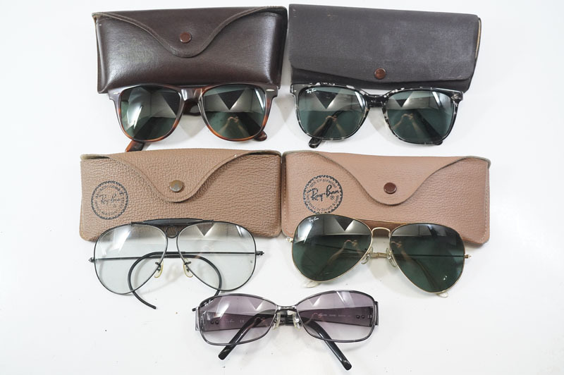 【F716】Ray-Ban/レイバン まとめて5點(diǎn) サングラス 眼鏡 めがね アイウェア ケース付きあり 度なし ファッション 小物 まとめ売り