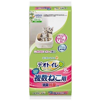 デオトイレ 復(fù)數(shù)ねこ用消臭?抗菌シート 8枚×5コ