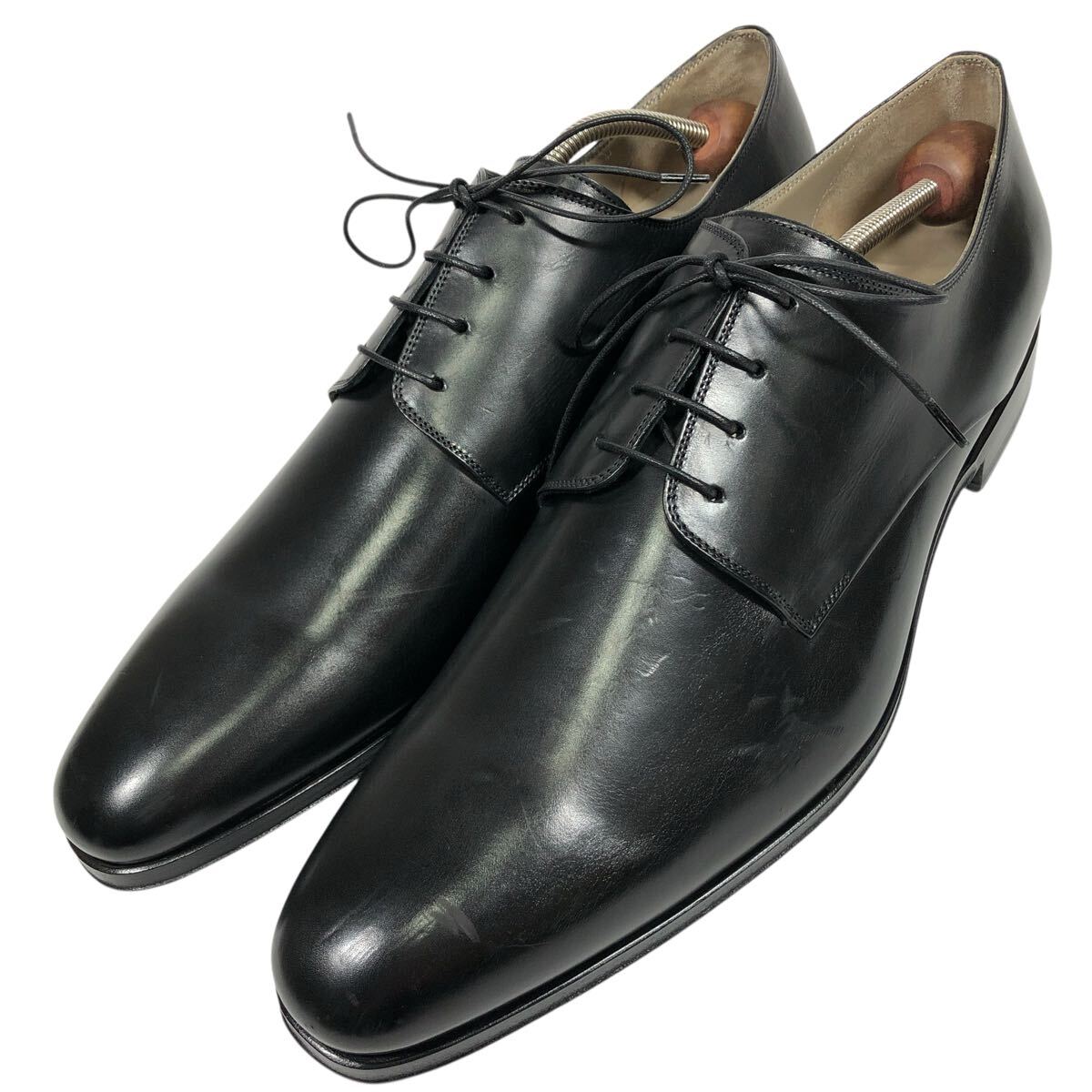 未使用品【ディオール】本物 Christian Dior 靴 28.5cm 黒 プレーントゥ ビジネスシューズ 外羽根式 本革 レザー 紳士 メンズ 伊制 43 1/2