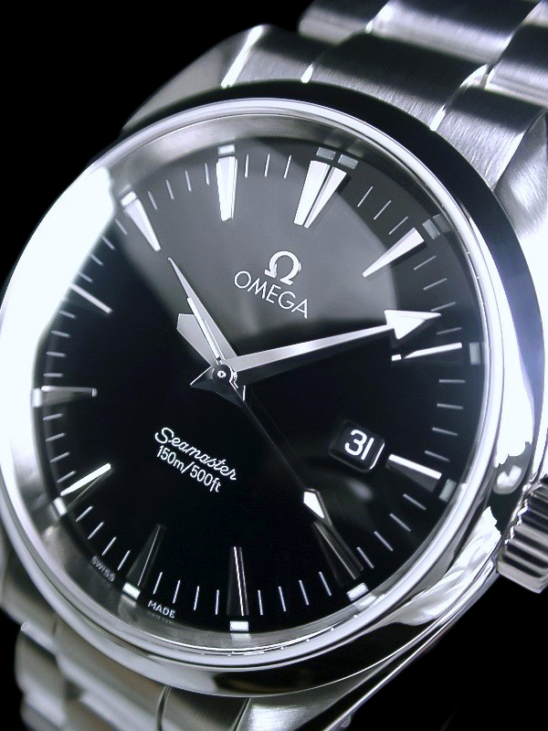 ★極美品 OMEGA Ω オメガ シーマスター アクアテラ ブラック ラージ 2517.5000 Cal.1538 綺麗!★