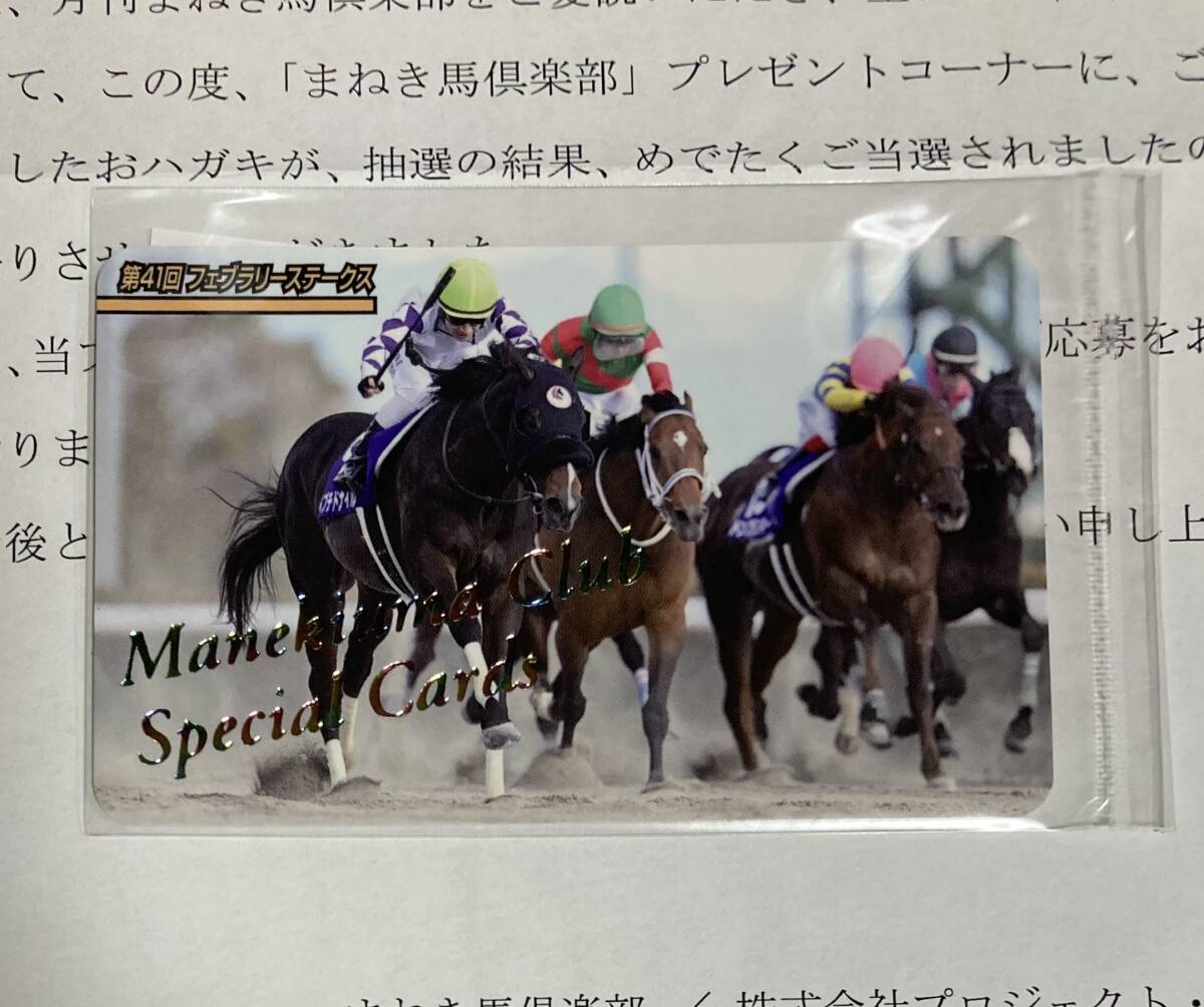 ☆まねき馬倶楽部☆No.2554 第41回 フェブラリーステークス/レインボーカード☆