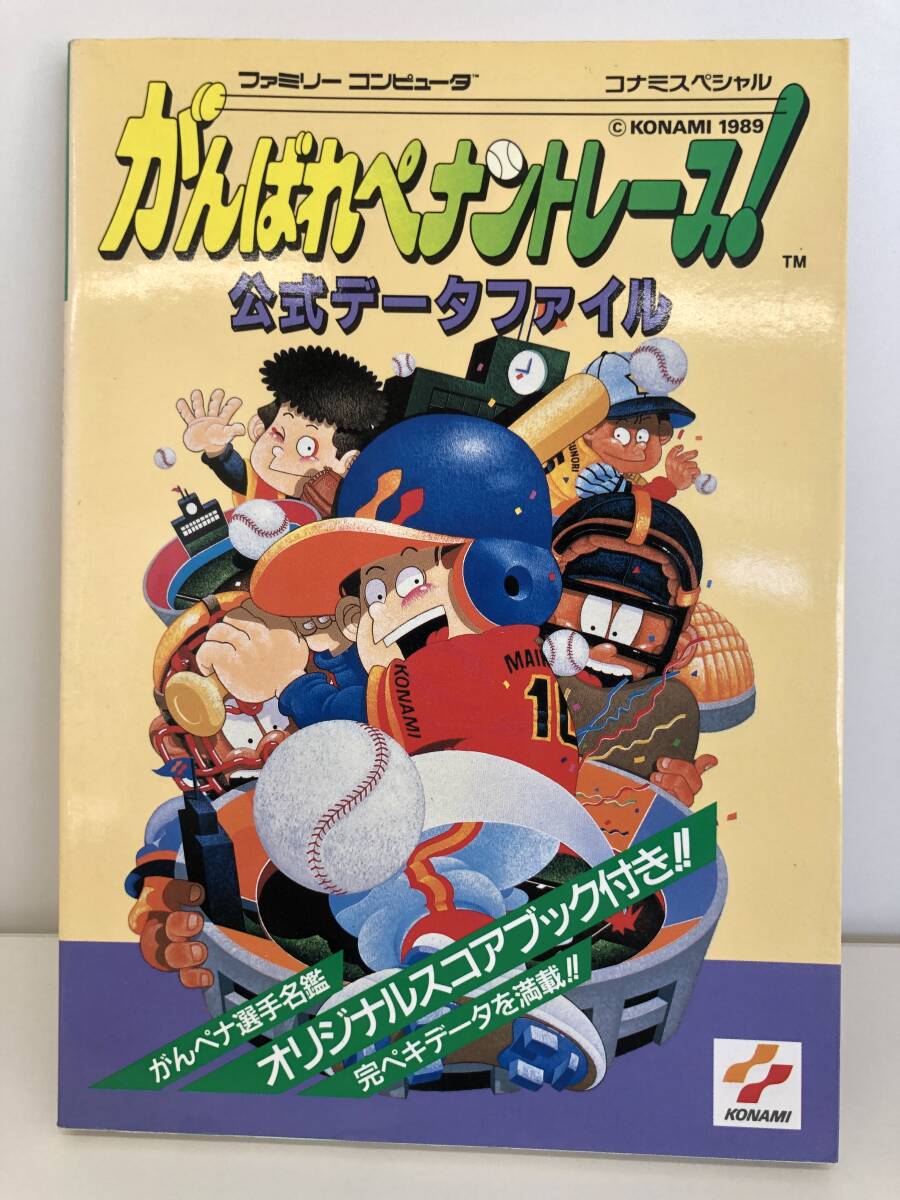 ⑨_R19◆かんばれペナントレース！公式データファイル◆ファミリーコンピュータ　コナミ出版　攻略本　古書