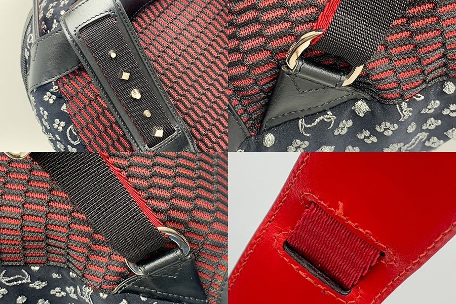 ChristianLouboutin クリスチャンルブタン 黒 ブラック スタッズ バックパック リュック カバン 鞄 ブランド