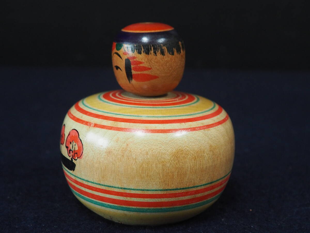 工芸品 民芸品 こけし フィギュア 伝統こけし 高橋精志 六十才 えじこ 弥治郎系 福島県 約8cm