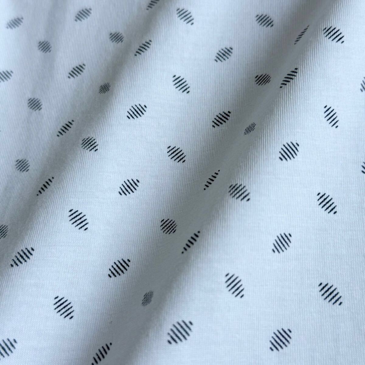 極美品/Lサイズ●現(xiàn)行モデル HUGO BOSS ヒューゴボス ジャージー素材 半袖シャツ ストレッチ 吸水速干 羽織り 幾何學模様 総柄 ホワイト 白