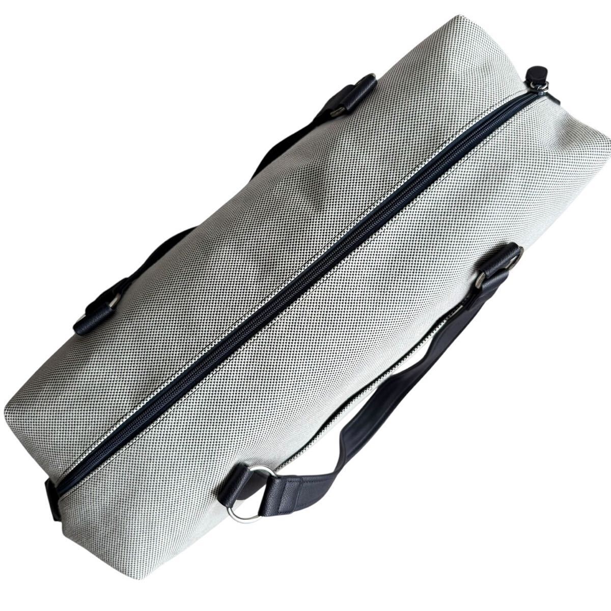 не использовался класс * Kitamura Kitamura мужской 2WAY сумка "Boston bag" портфель плечо плечо .. большая вместимость A4 PC командировка путешествие парусина кожа 