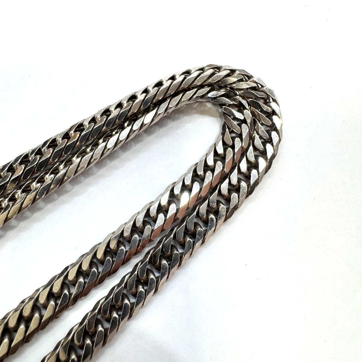 Leda Silma/レダシルマ 052刻印 ネックレス 喜平 6面 シルバーカラー アクセサリー メンズ レディース 裝飾品