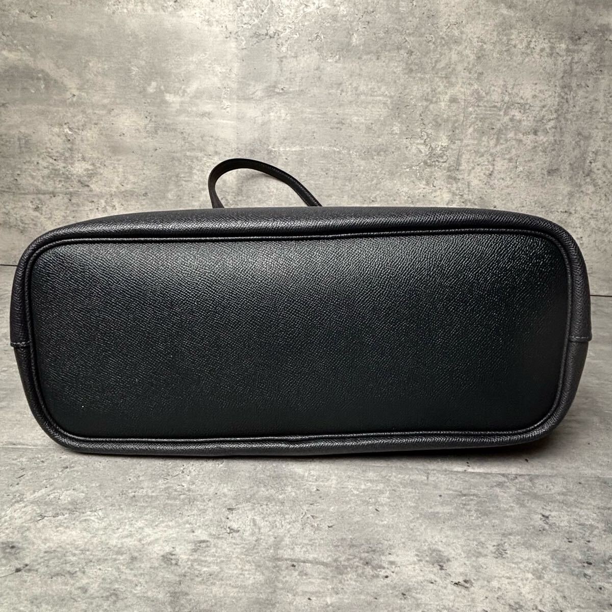未使用級 A4収納 コーチ トートバッグ ビジネス PVC レザー ブラック 未使用級/大容量》 COACH コーチ メンズ ビジネス トートバッグ