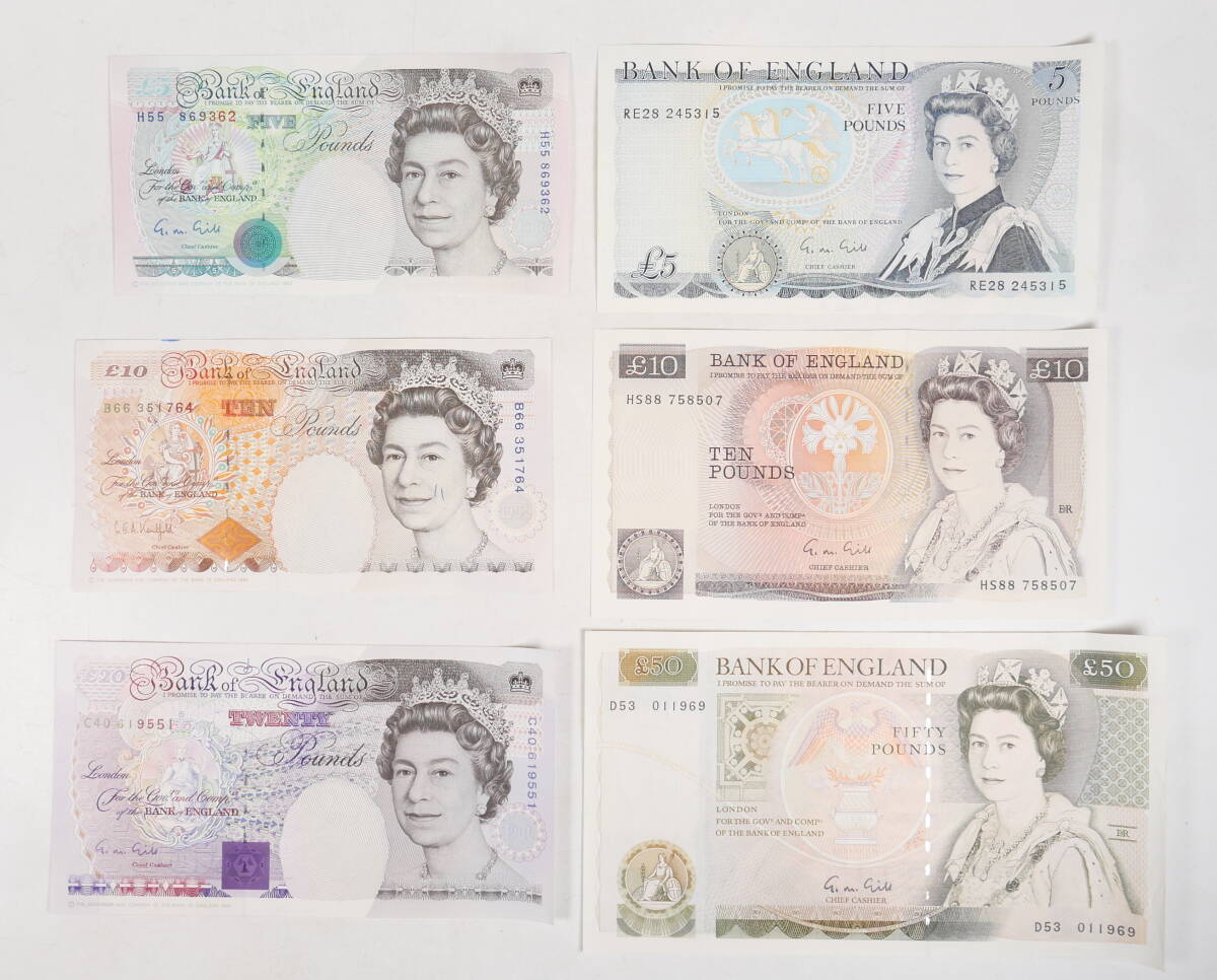 【数量限定】 アンティーク旧紙幣☆外国紙幣 BANK ポンド イギリス ENGLAND OF コレクション