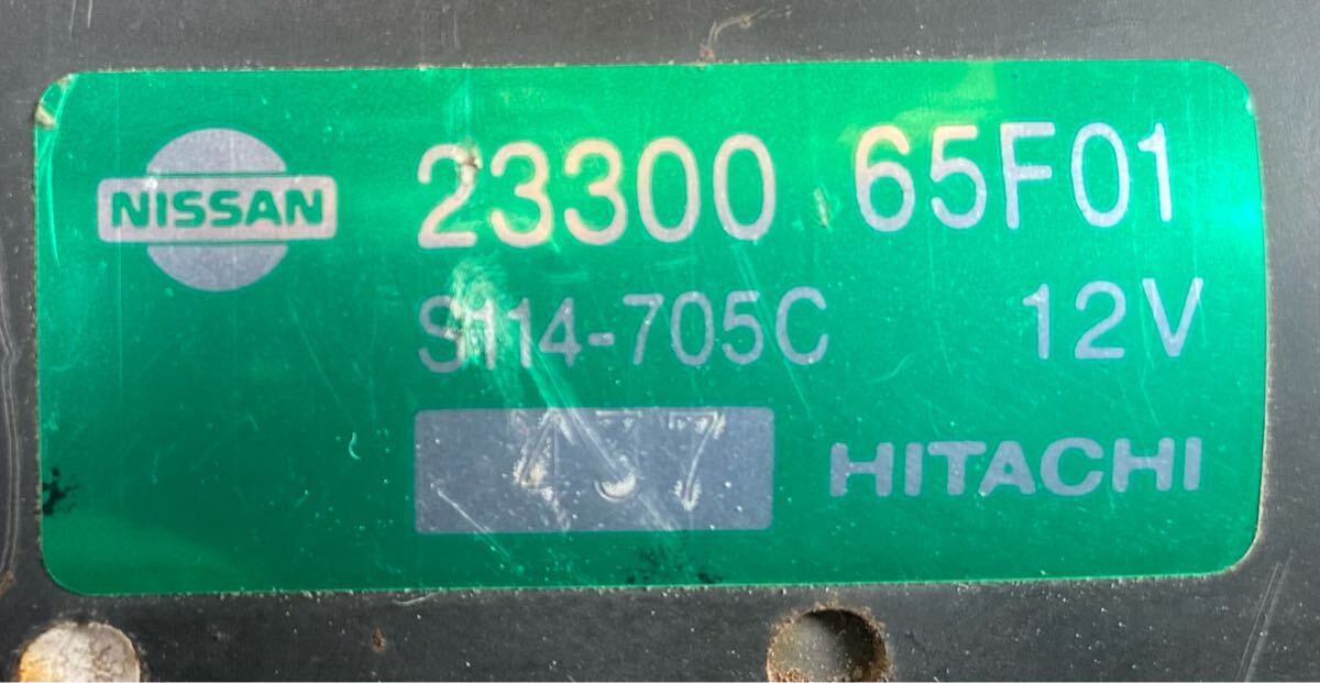 ★ 希少 ★ 美品 ★シルビア セルモーター スターター 23300 65F01 S114-705C 動作確認済 S14 S13 PS13 180SX RPS13 ★ SR20DET ★ JDM ★_画像2