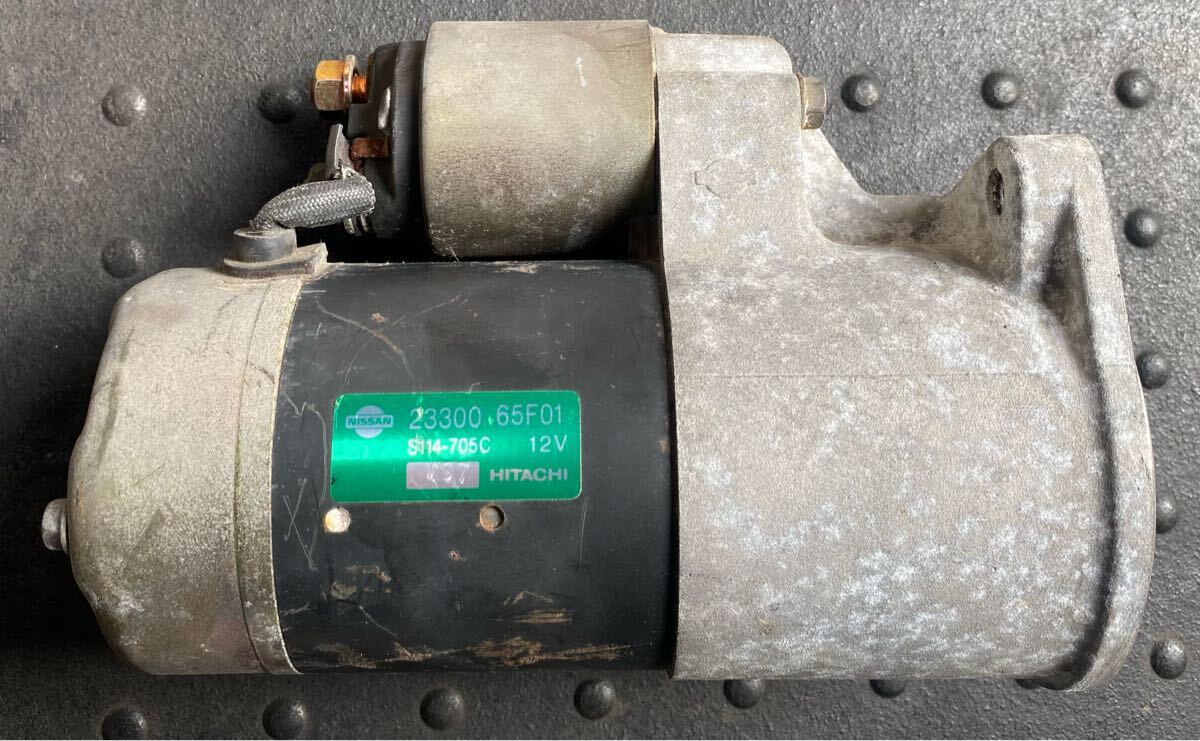 ★ 希少 ★ 美品 ★シルビア セルモーター スターター 23300 65F01 S114-705C 動作確認済 S14 S13 PS13 180SX RPS13 ★ SR20DET ★ JDM ★_画像1