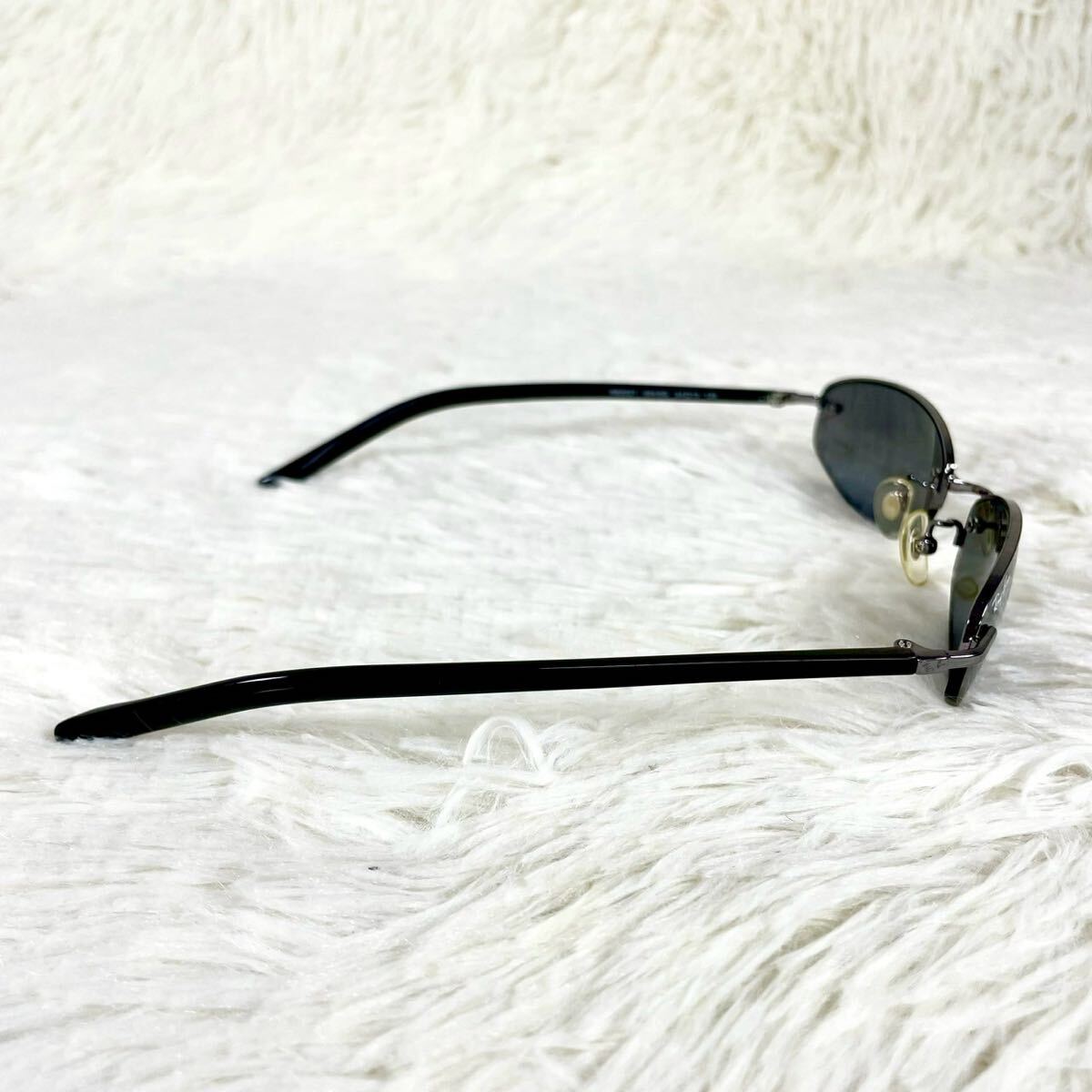 極美品　Ray-Ban　レイバン　サングラス　RB3227　ミラーブラックレンズ　メタルシルバーフレーム