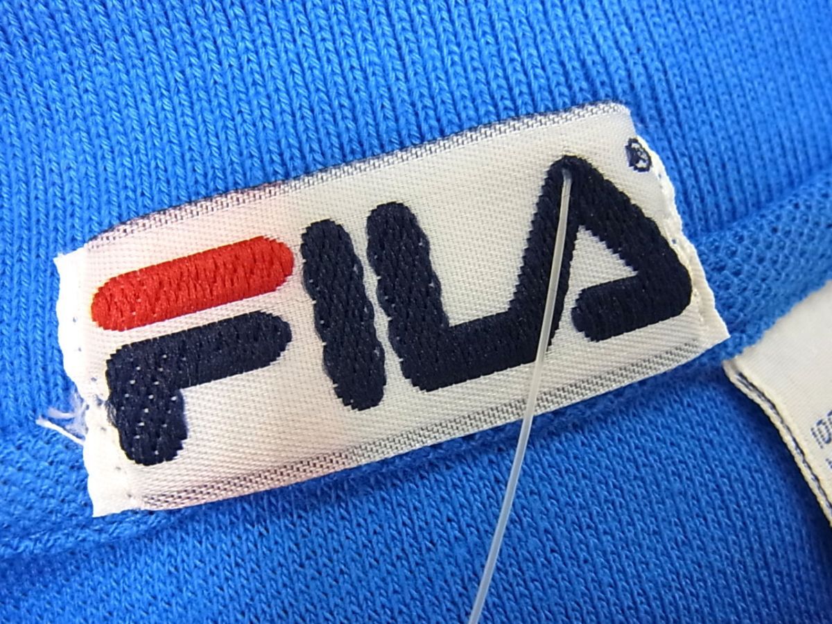 新品 90s☆FILA フィラ 半袖ポロシャツ USA制 デッドストック メンズ 鹿の子生地