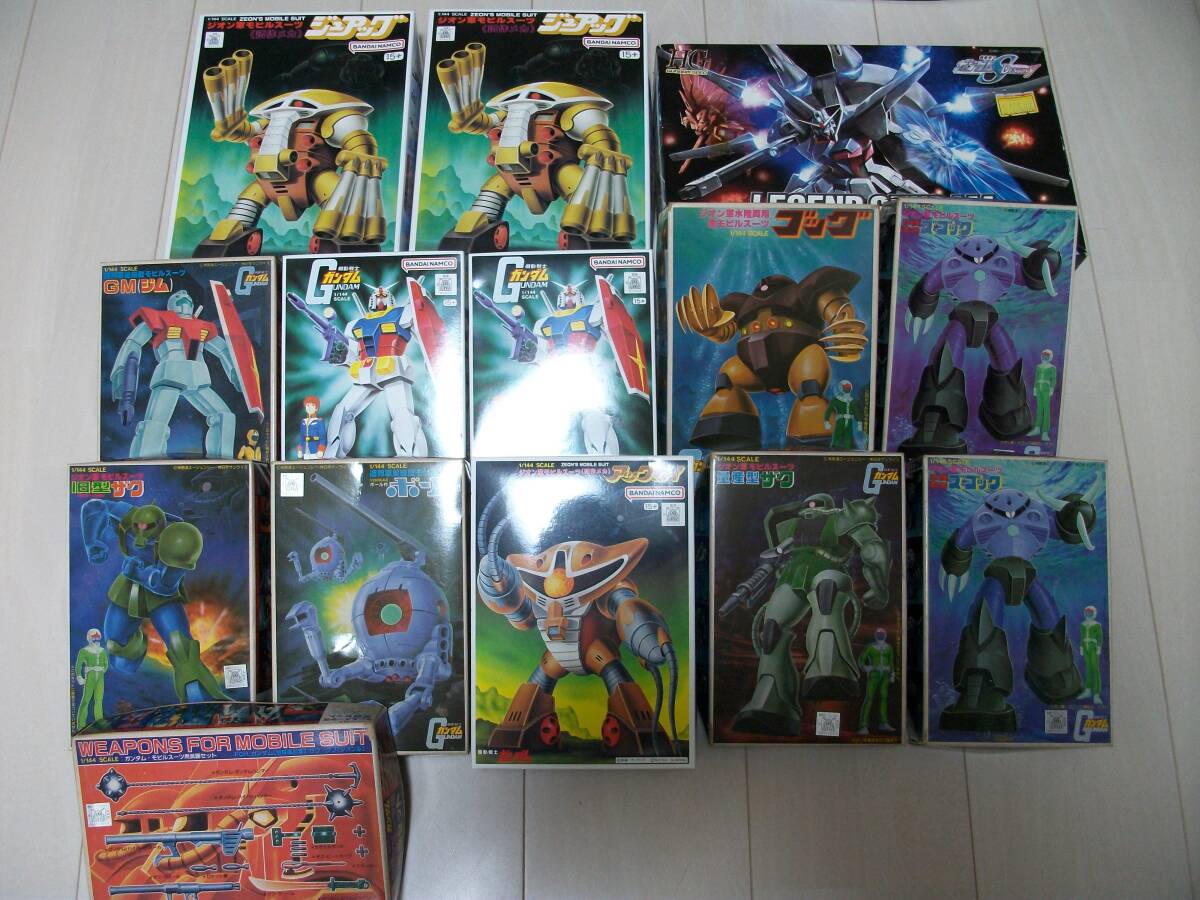 【5000円スタ】【1/144?】【14点まとめて】大量まとめて　機動戦士ガンダム　プラモデル　新品～手付有　部品取他　ジャンク扱　現状優先！
