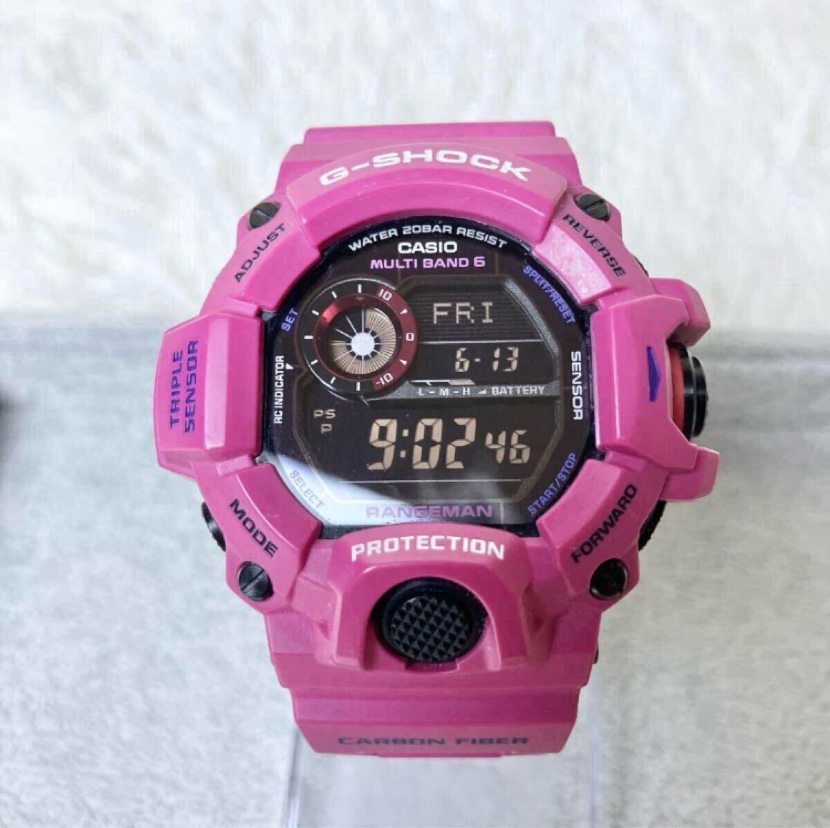 【1円】【稼動品】【極美品】CASIO G-SHOCK RANGEMAN サンライズパープル 海外モデル 電波ソーラー ジーショック レンジマン GW-9400SRJ
