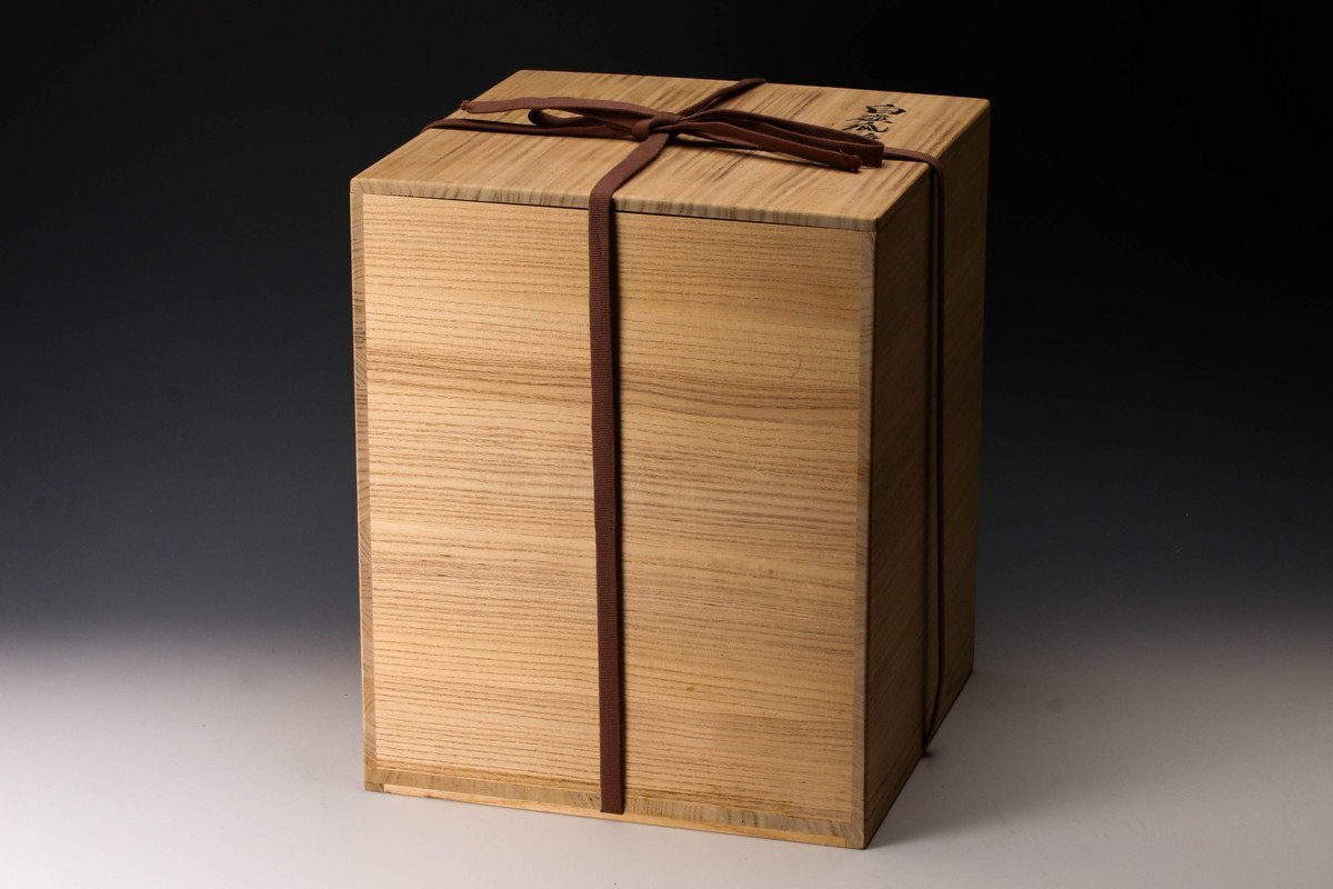 【佳香】人間國寶 井上萬二 本人作 高さ33cm 白磁瓜形壷 共箱 共布 栞 本物保証