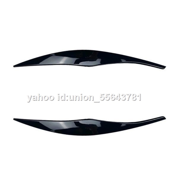 BMW E90 E91 320i 330i 2005-2012年式 車種専用 ABS製 艶出しブラック ヘッドライトアイライン 左右2枚_画像3
