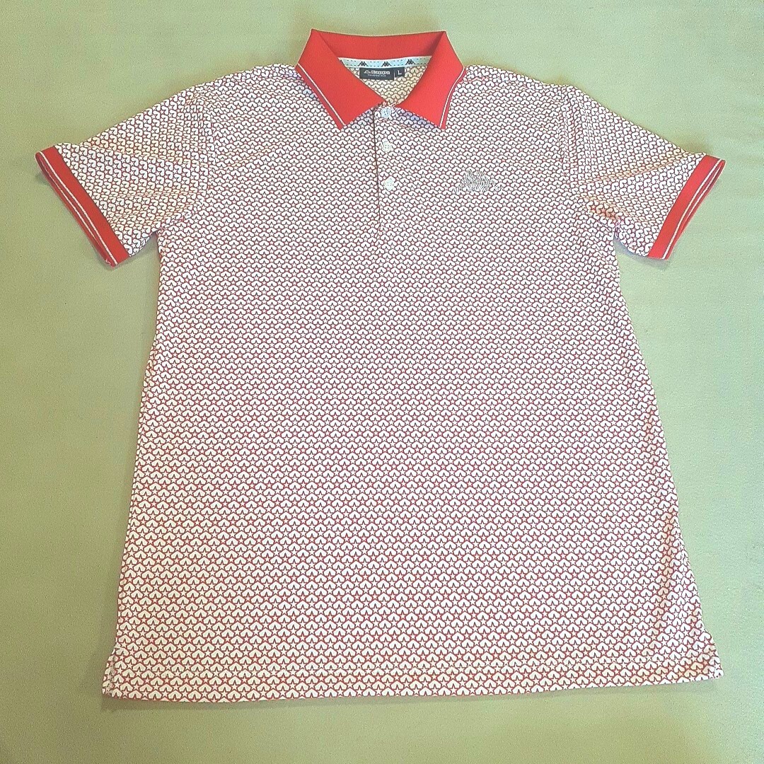 【超美品】Kappa Golf カッパゴルフ　メンズLL　半袖ゴルフポロシャツ ゴルフシャツ ゴルフポロシャツ 袖ポロシャツ　シルバー キラキラ　