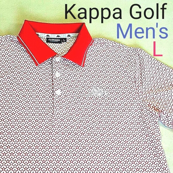 【超美品】Kappa Golf カッパゴルフ　メンズLL　半袖ゴルフポロシャツ ゴルフシャツ ゴルフポロシャツ 袖ポロシャツ　シルバー キラキラ　