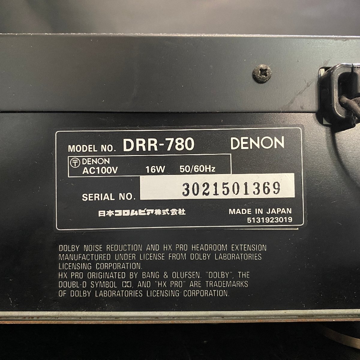 [ J ]8591 DENON DRR-780 кассетная дека Denon 