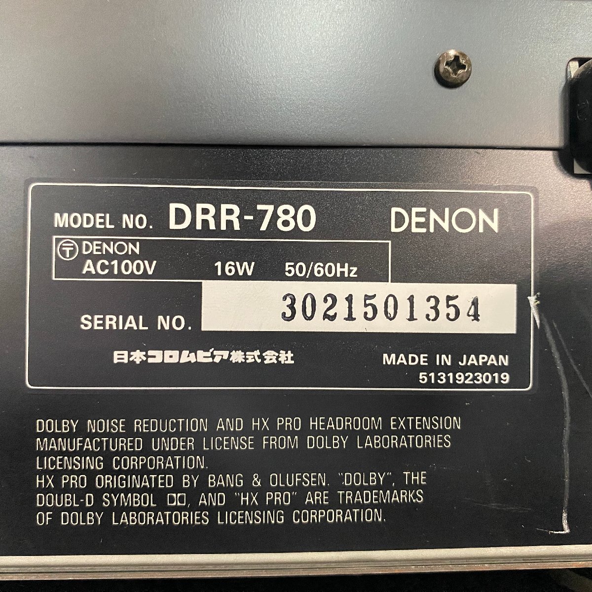 [ C ]8592 DENON DRR-780 кассетная дека Denon 