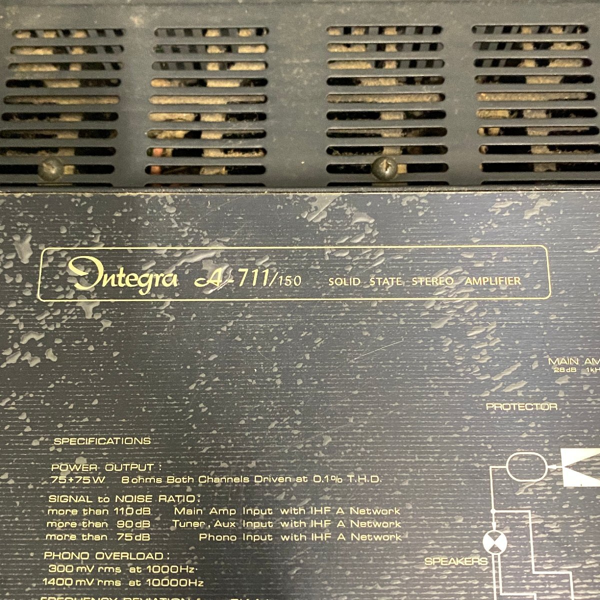 【 J 】9309 ONKYO Integra A-711/150 プリメインアンプ オンキョー 202367